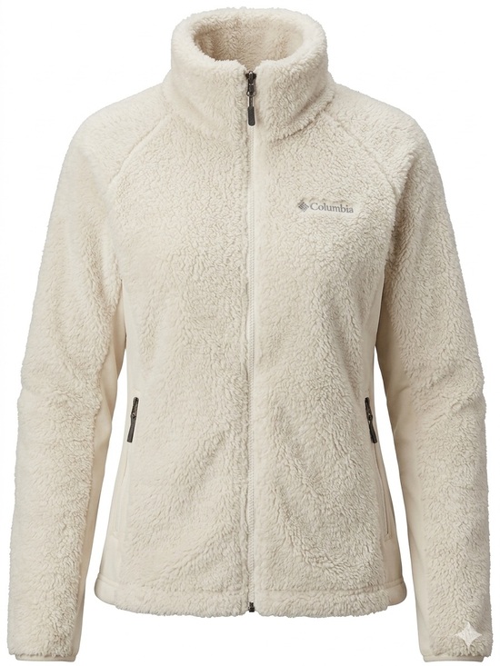 Columbia Jackets & Blazers - Columbia Fire Side II Gorpcore Sherpa Full-Zip Jacket Cream Women's XL Hiking